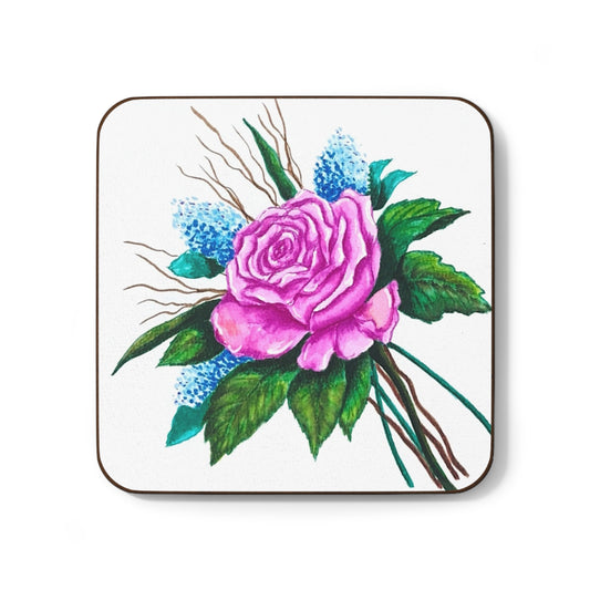 Floral Rose Coaster Set, Decorative Drink Coasters, Housewarming Gift, Wedding Favor Coasters, Vintage Coaster Decor