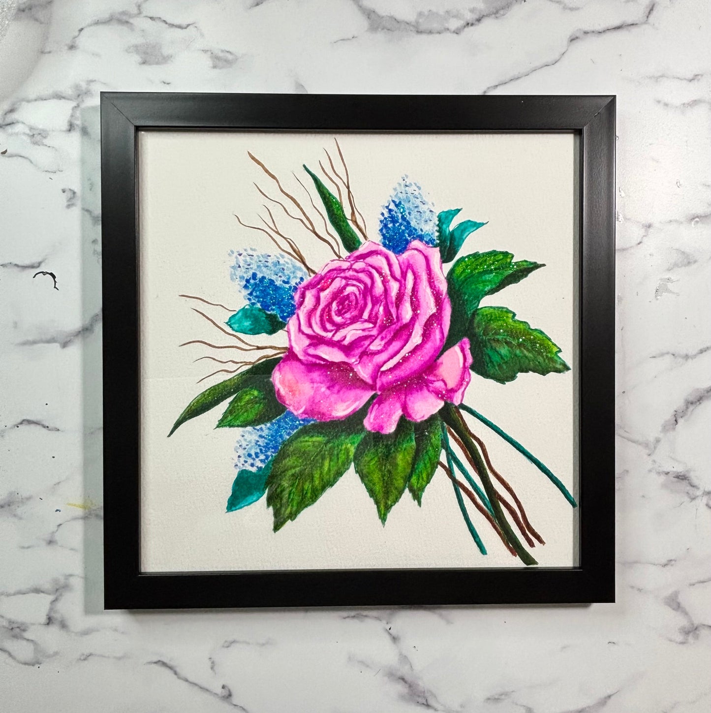 Watercolor Single Rose