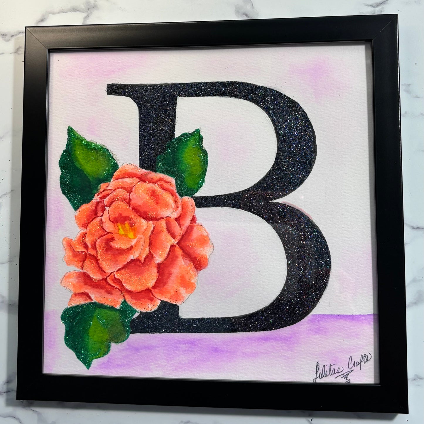 Alphabet Glitter letters: B