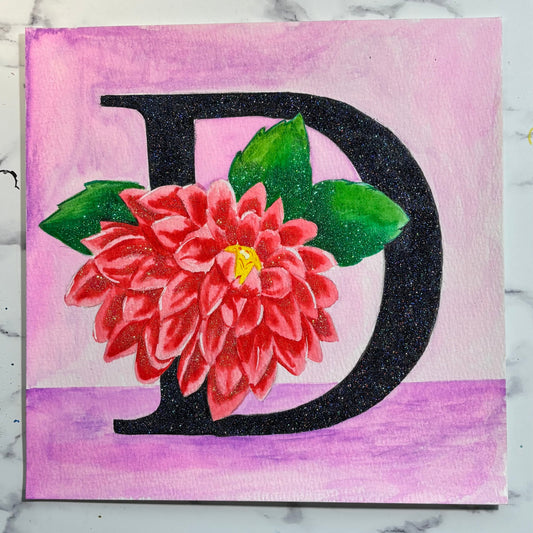 Alphabet glitter letters: D