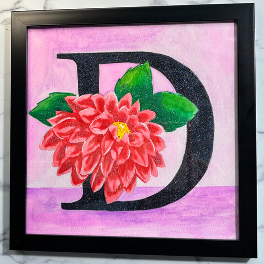 Alphabet glitter letters: D