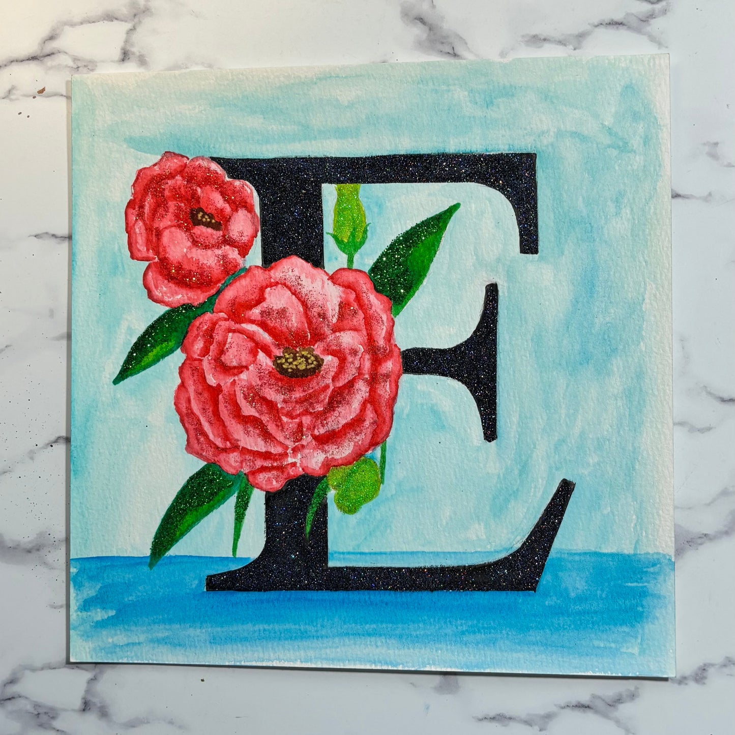 Alphabet Glitter letters: E
