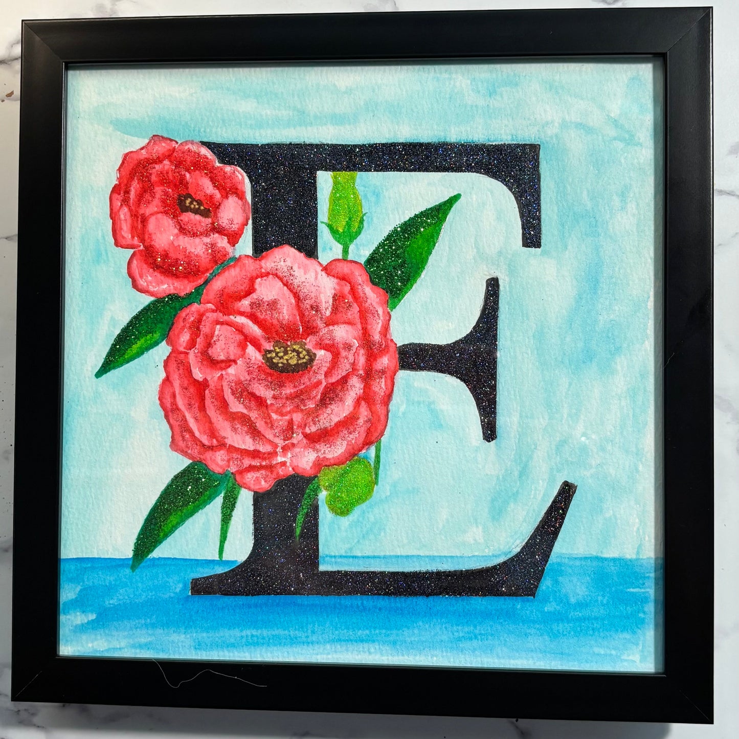 Alphabet Glitter letters: E