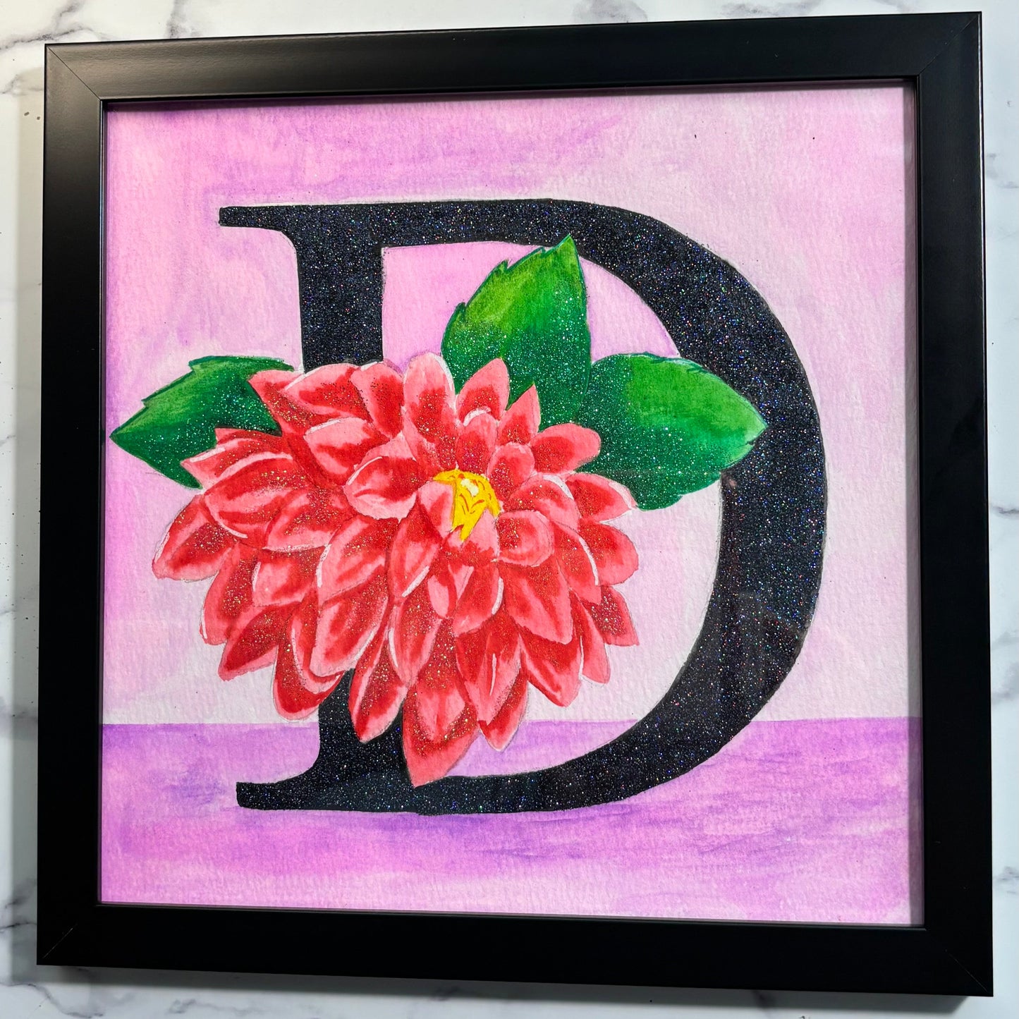 Alphabet glitter letters: D